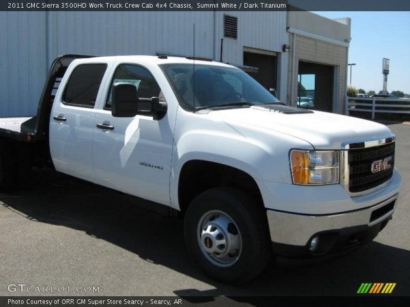 Summit White / Dark Titanium 2011 GMC Sierra 3500HD Work Truck Crew Cab 4x4 Chassis