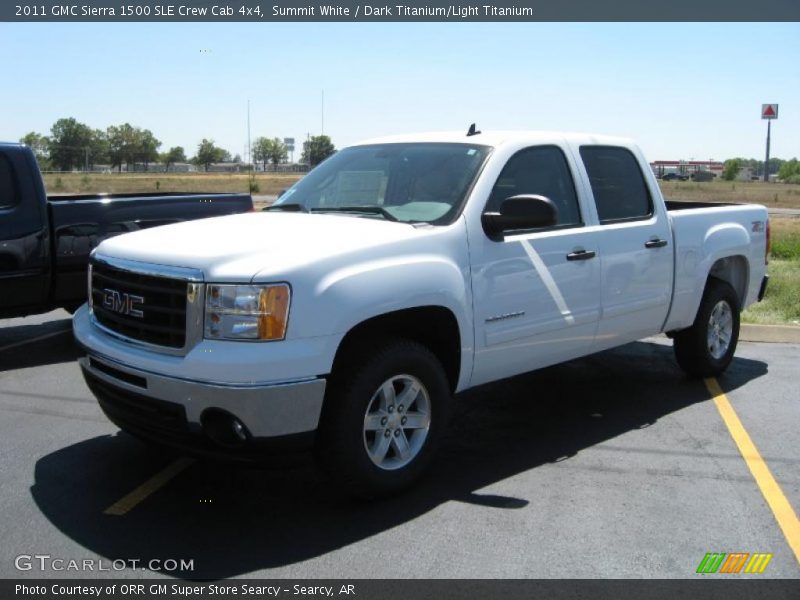 Summit White / Dark Titanium/Light Titanium 2011 GMC Sierra 1500 SLE Crew Cab 4x4