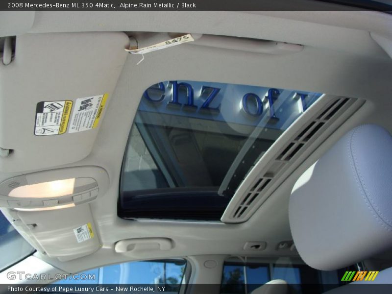 Alpine Rain Metallic / Black 2008 Mercedes-Benz ML 350 4Matic