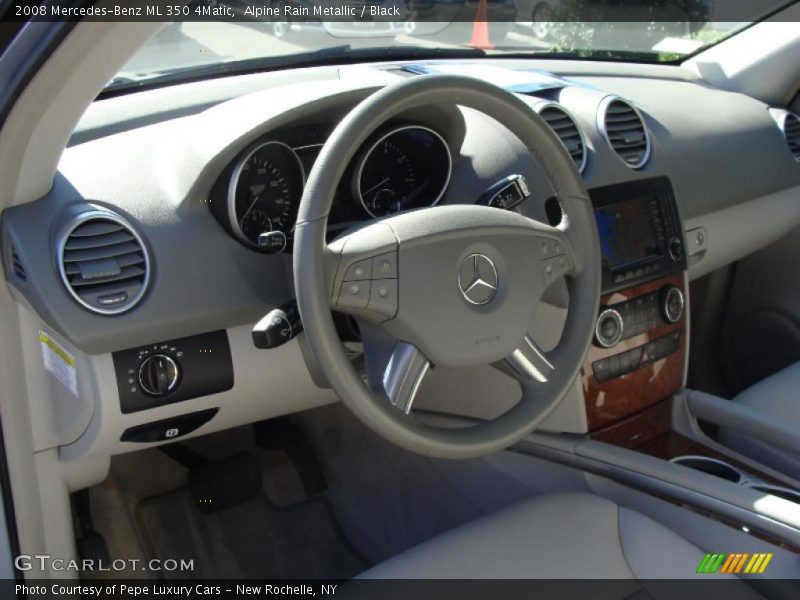 Alpine Rain Metallic / Black 2008 Mercedes-Benz ML 350 4Matic