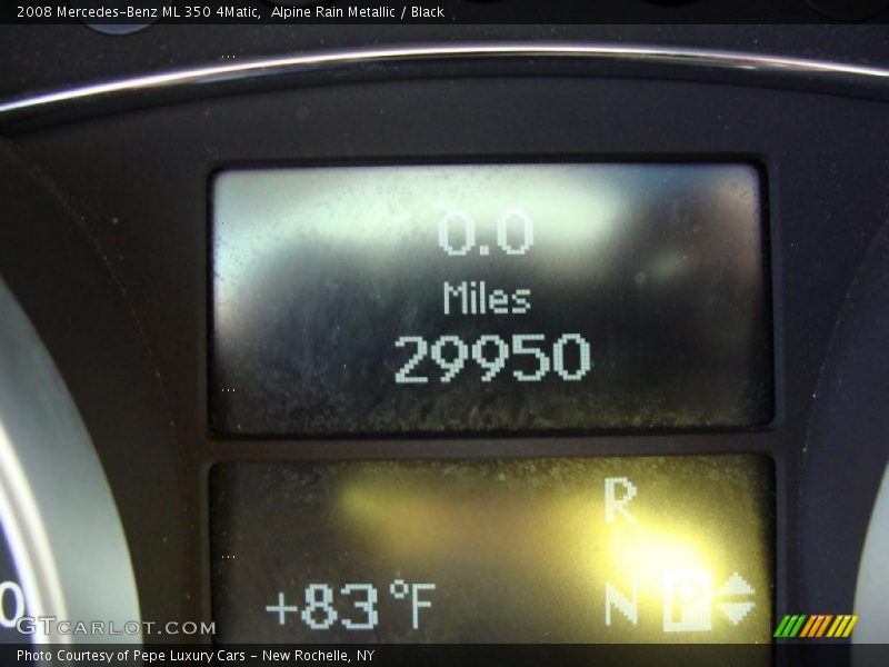 Alpine Rain Metallic / Black 2008 Mercedes-Benz ML 350 4Matic