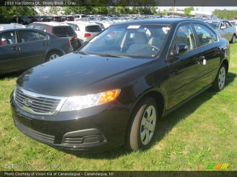 Ebony Black / Gray 2010 Kia Optima LX