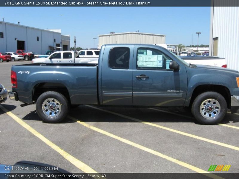 Stealth Gray Metallic / Dark Titanium 2011 GMC Sierra 1500 SL Extended Cab 4x4