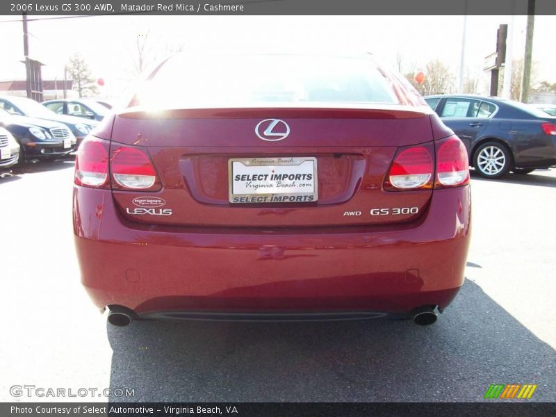 Matador Red Mica / Cashmere 2006 Lexus GS 300 AWD