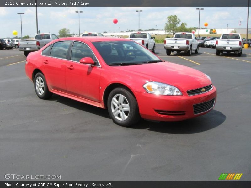 Victory Red / Gray 2010 Chevrolet Impala LS