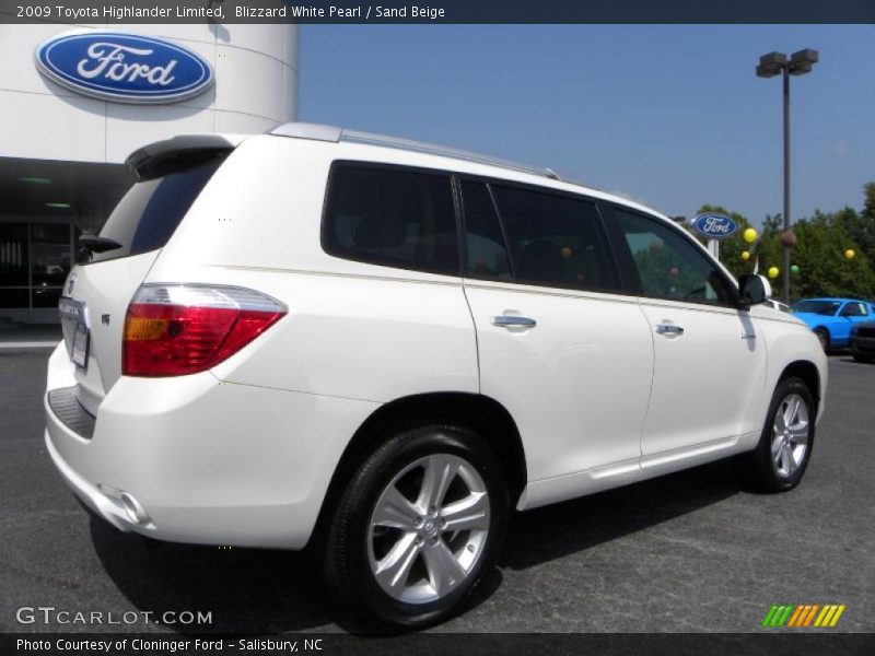 Blizzard White Pearl / Sand Beige 2009 Toyota Highlander Limited