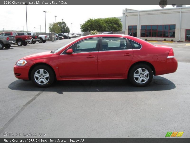 Victory Red / Gray 2010 Chevrolet Impala LS