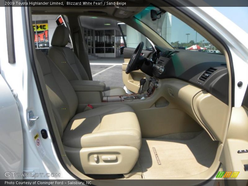 Blizzard White Pearl / Sand Beige 2009 Toyota Highlander Limited