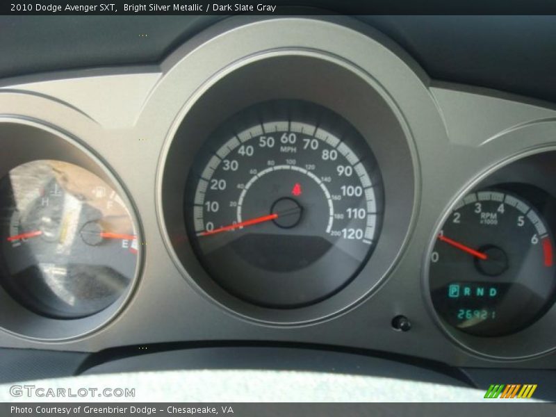 Bright Silver Metallic / Dark Slate Gray 2010 Dodge Avenger SXT