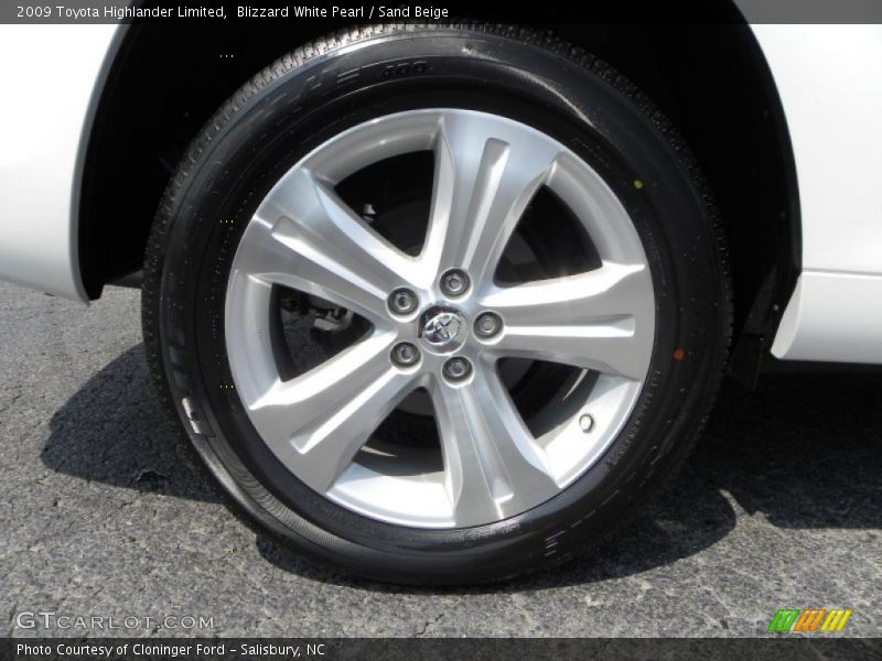 Blizzard White Pearl / Sand Beige 2009 Toyota Highlander Limited