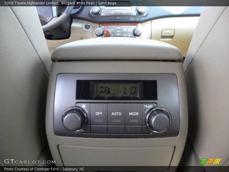 Blizzard White Pearl / Sand Beige 2009 Toyota Highlander Limited