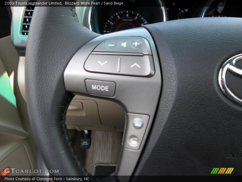 Blizzard White Pearl / Sand Beige 2009 Toyota Highlander Limited