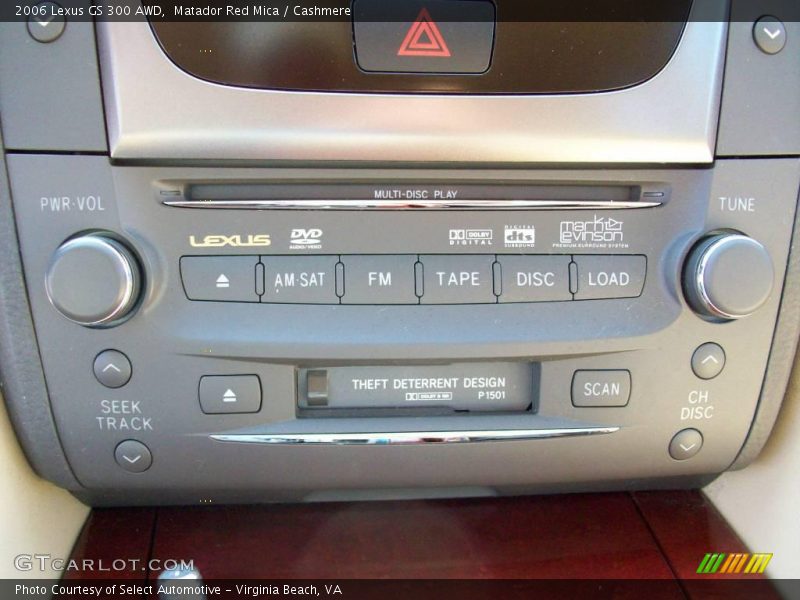 Matador Red Mica / Cashmere 2006 Lexus GS 300 AWD
