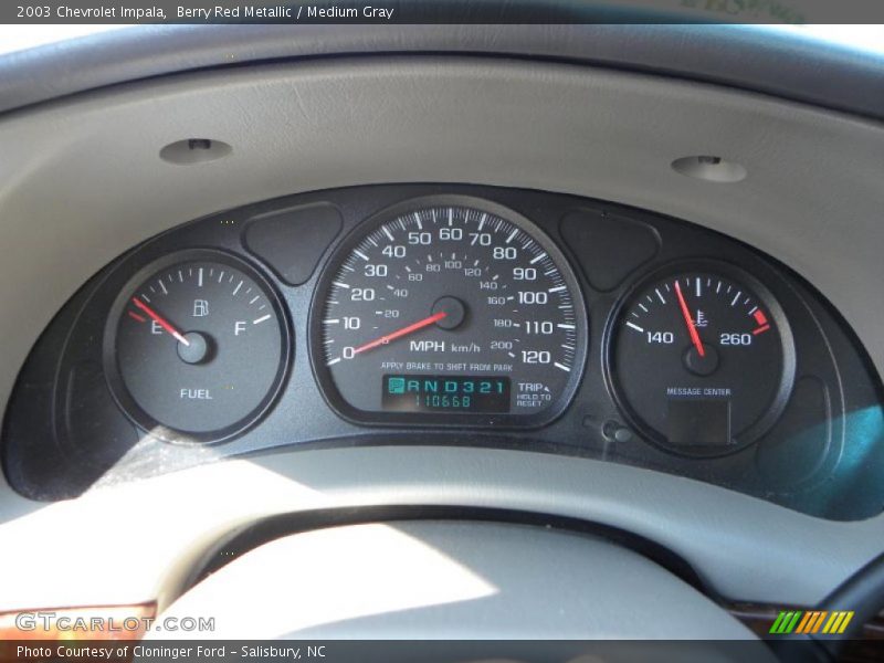 Berry Red Metallic / Medium Gray 2003 Chevrolet Impala