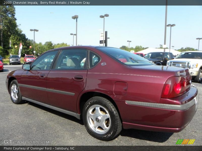 Berry Red Metallic / Medium Gray 2003 Chevrolet Impala