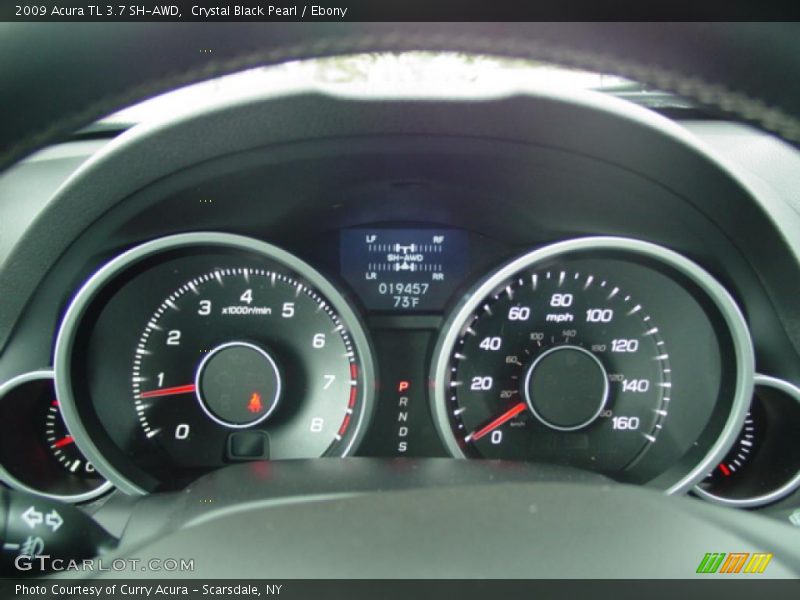 Crystal Black Pearl / Ebony 2009 Acura TL 3.7 SH-AWD