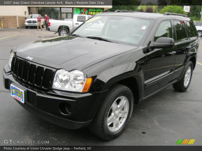 Black / Medium Slate Gray 2007 Jeep Grand Cherokee Laredo 4x4
