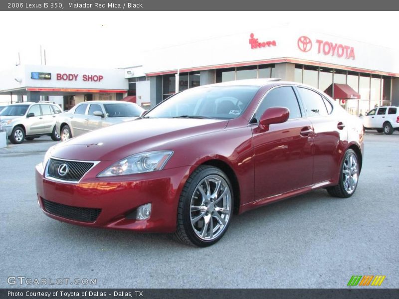 Matador Red Mica / Black 2006 Lexus IS 350