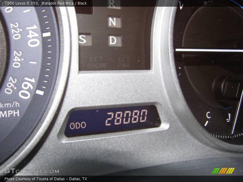 Matador Red Mica / Black 2006 Lexus IS 350