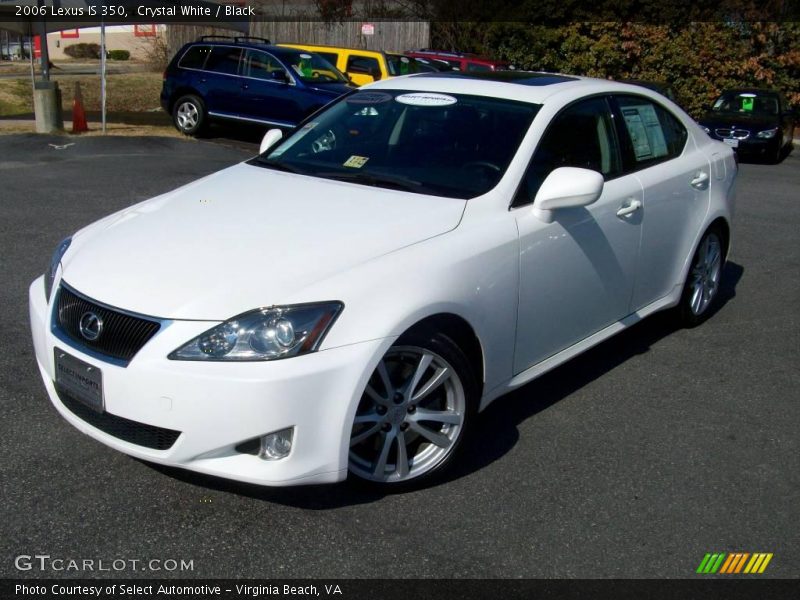 Crystal White / Black 2006 Lexus IS 350