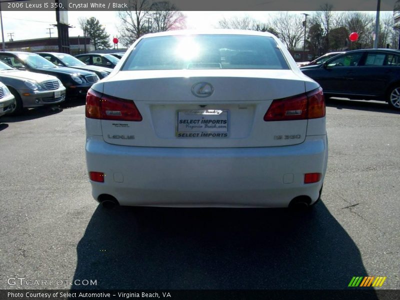 Crystal White / Black 2006 Lexus IS 350