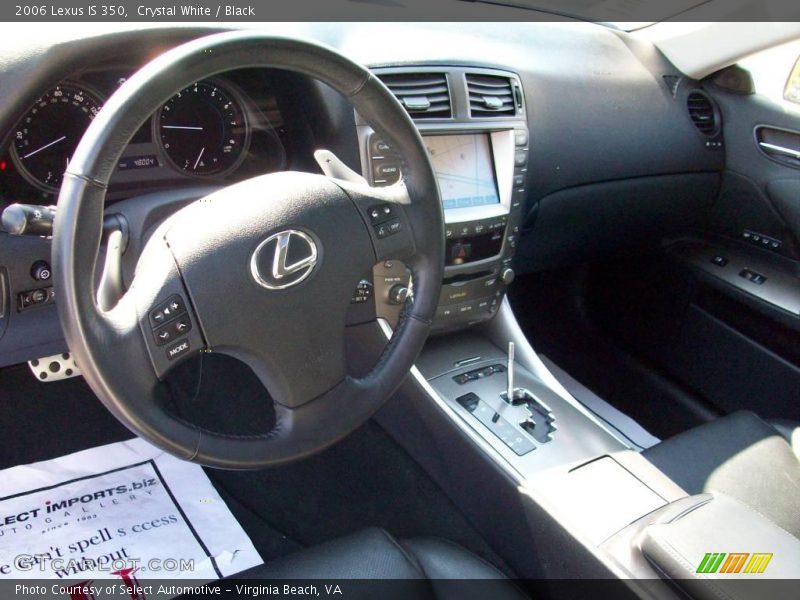 Crystal White / Black 2006 Lexus IS 350