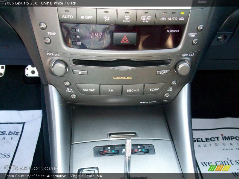Crystal White / Black 2006 Lexus IS 350