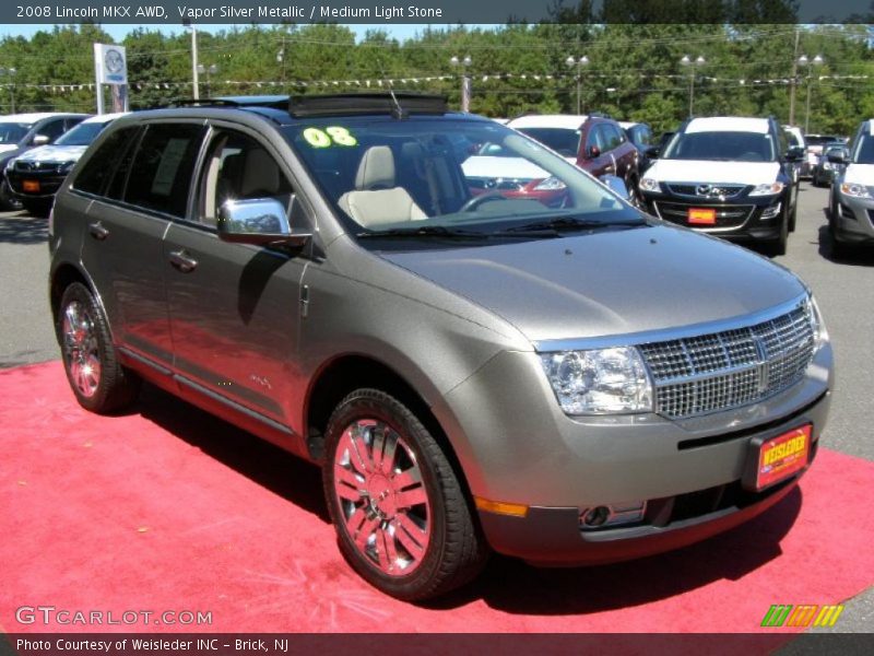 Vapor Silver Metallic / Medium Light Stone 2008 Lincoln MKX AWD