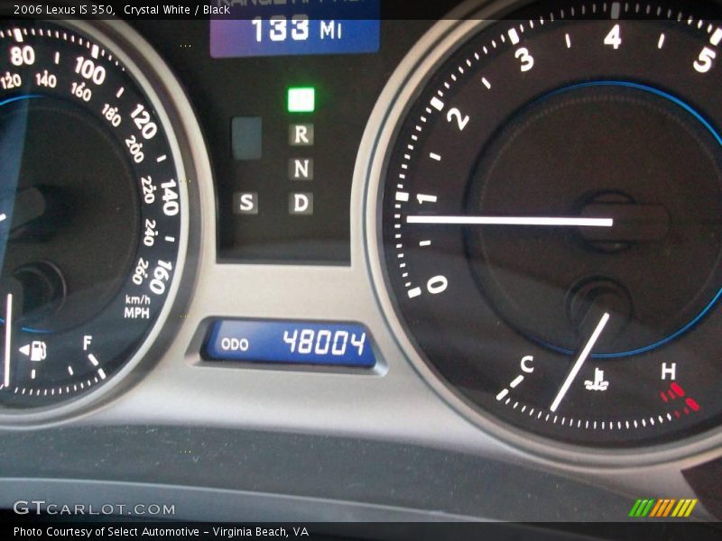 Crystal White / Black 2006 Lexus IS 350