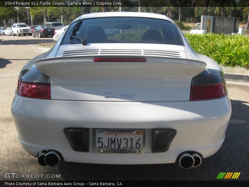 Carrara White / Graphite Grey 2004 Porsche 911 Turbo Coupe