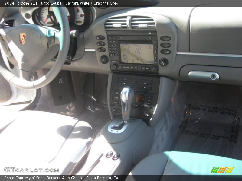Carrara White / Graphite Grey 2004 Porsche 911 Turbo Coupe