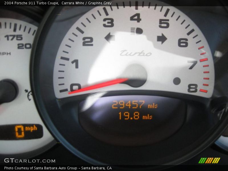 Carrara White / Graphite Grey 2004 Porsche 911 Turbo Coupe
