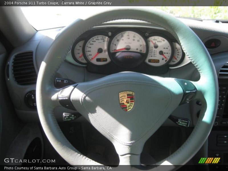 Carrara White / Graphite Grey 2004 Porsche 911 Turbo Coupe