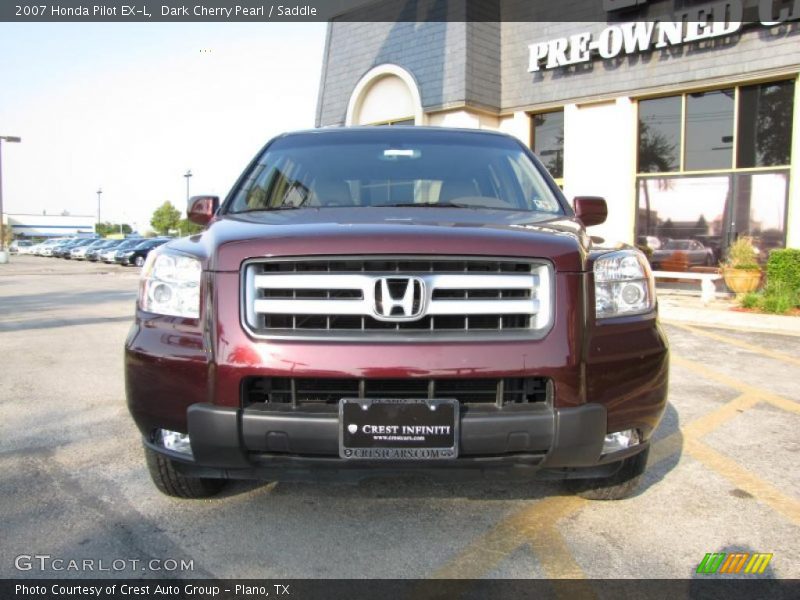 Dark Cherry Pearl / Saddle 2007 Honda Pilot EX-L