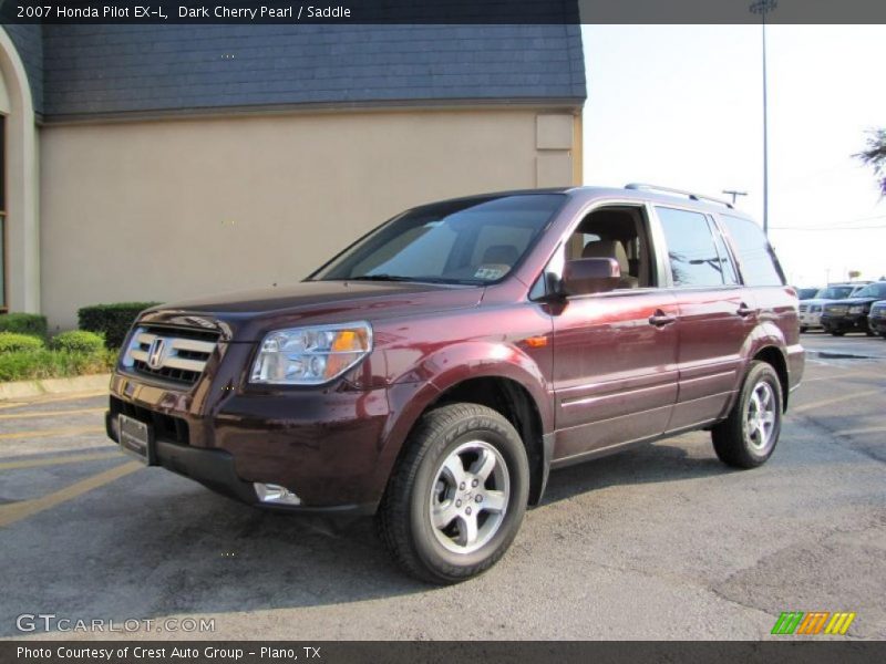 Dark Cherry Pearl / Saddle 2007 Honda Pilot EX-L
