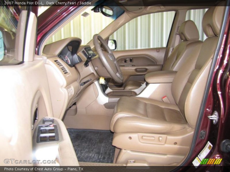 Dark Cherry Pearl / Saddle 2007 Honda Pilot EX-L