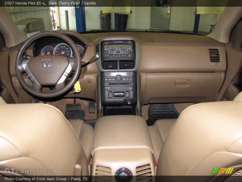 Dark Cherry Pearl / Saddle 2007 Honda Pilot EX-L