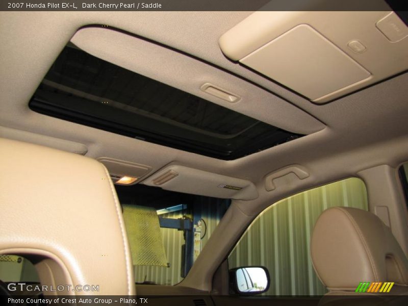 Dark Cherry Pearl / Saddle 2007 Honda Pilot EX-L