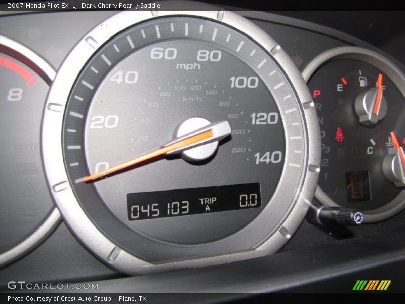 Dark Cherry Pearl / Saddle 2007 Honda Pilot EX-L