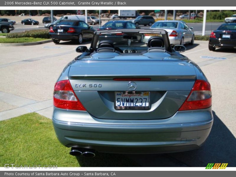 Granite Grey Metallic / Black 2006 Mercedes-Benz CLK 500 Cabriolet