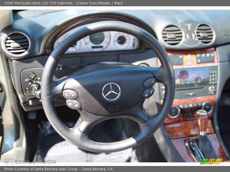 Granite Grey Metallic / Black 2006 Mercedes-Benz CLK 500 Cabriolet