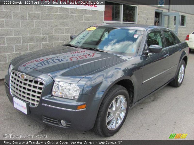 Steel Blue Metallic / Dark Slate Gray 2008 Chrysler 300 Touring AWD