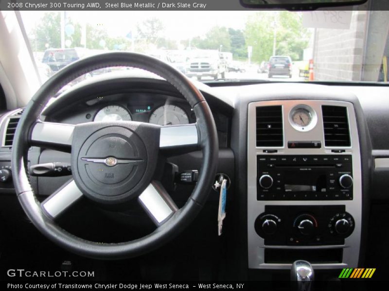 Steel Blue Metallic / Dark Slate Gray 2008 Chrysler 300 Touring AWD