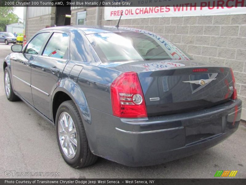 Steel Blue Metallic / Dark Slate Gray 2008 Chrysler 300 Touring AWD