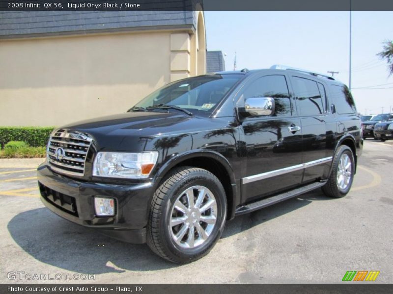 Liquid Onyx Black / Stone 2008 Infiniti QX 56