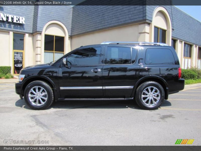 Liquid Onyx Black / Stone 2008 Infiniti QX 56