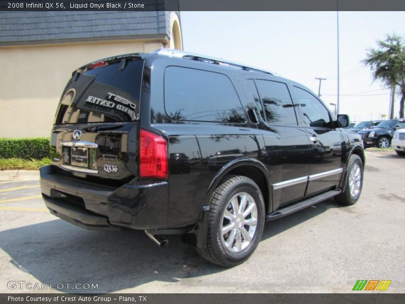 Liquid Onyx Black / Stone 2008 Infiniti QX 56
