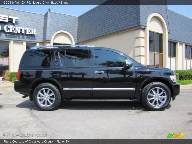 Liquid Onyx Black / Stone 2008 Infiniti QX 56