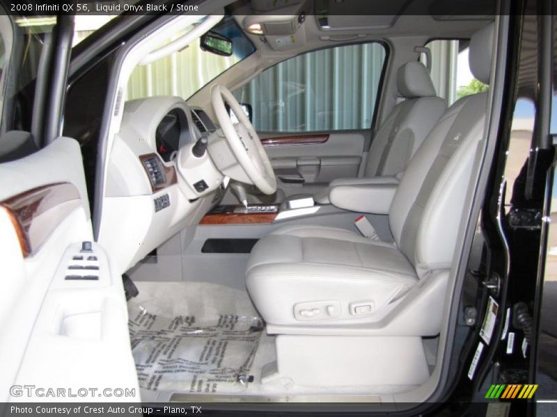Liquid Onyx Black / Stone 2008 Infiniti QX 56