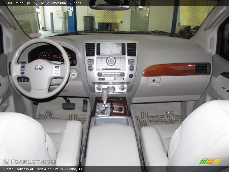 Liquid Onyx Black / Stone 2008 Infiniti QX 56